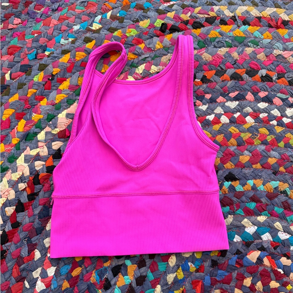 Hot pink Lululemon tank top